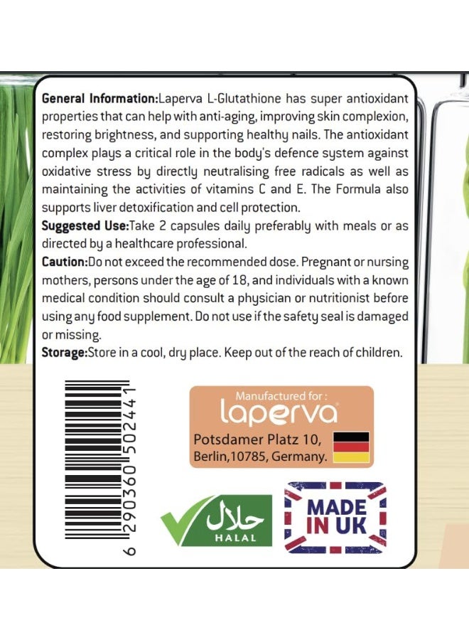 Laperva Antioxidant Complex L Glutathione, 60 Veggie Capsules, 400 mg - Image 4